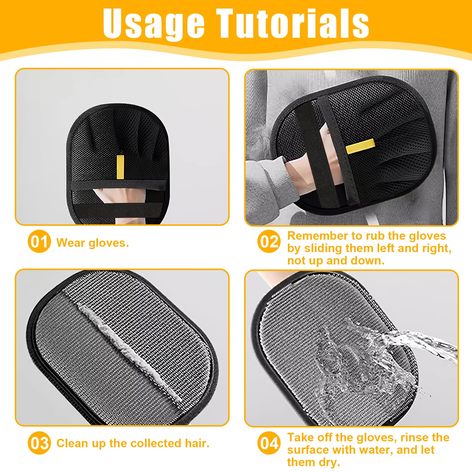Lotnery Reusable Electrostatic Pet Hair Removal Gloves - Image 4