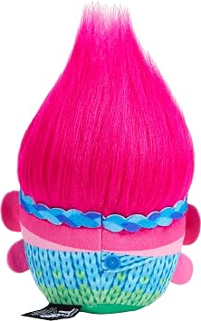 Mattel DreamWorks Trolls Band Together Hairmony Mixers Queen Poppy Plush Toy with Sound, 6-inch Soft Doll Inspired by the Movie, Interactive Harmonizing