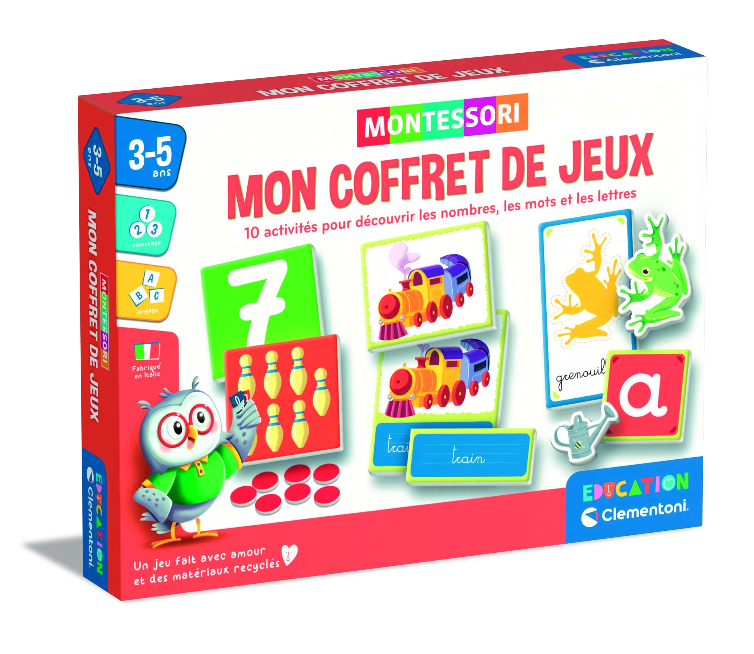 Clementoni Montessori Atelier De Bricolage – Marteau, Tournevis, Engrenages – Jeu éducatif Psychomoteur – Dès 3 Ans