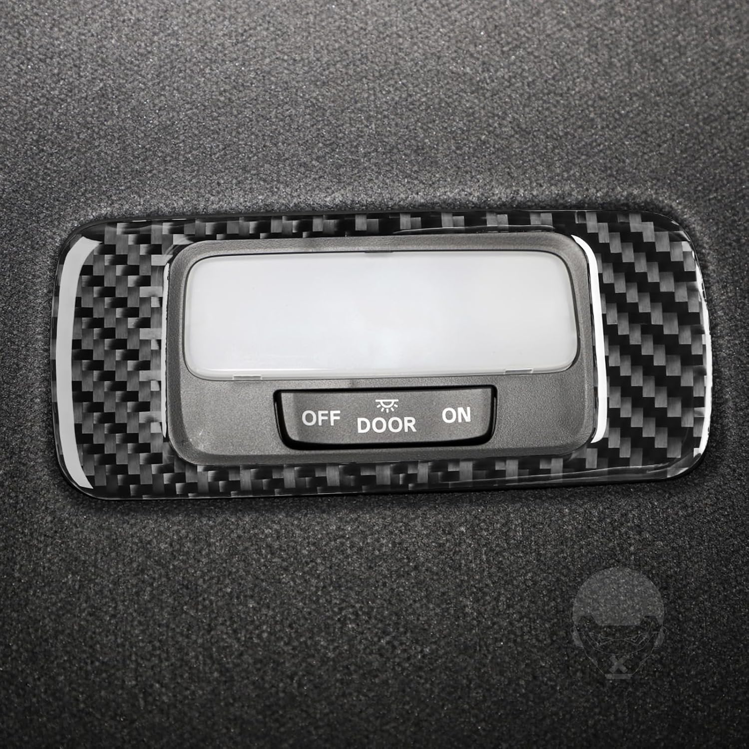 Real Carbon Fiber Interior Accessories Sticker Compatible with Honda 11th Gen Civic/Civic Hybrid 2022 2023 2024 2025 2026 Car Rear Overhead Accent Lights Decor Decal Trim Black