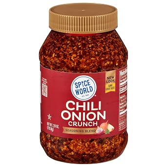 Spice World Chili Onion Crunch Seasoning Blend Ready-to-Use Seasonings for Cooking - 28oz Blend Adds Savory Flavor and Heat to Stir-Fries, Chili, Stews, Asian Dishes, and More