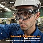 Safety Goggles Over Glasses Anti Fog Safety Glasses CSA Z94.3 & ANSI Z87.1 Protective Eyewear Scratch & Impact Resistant UV Protection Panoramic Lens Adjustable Strap for Work Chemistry Lab