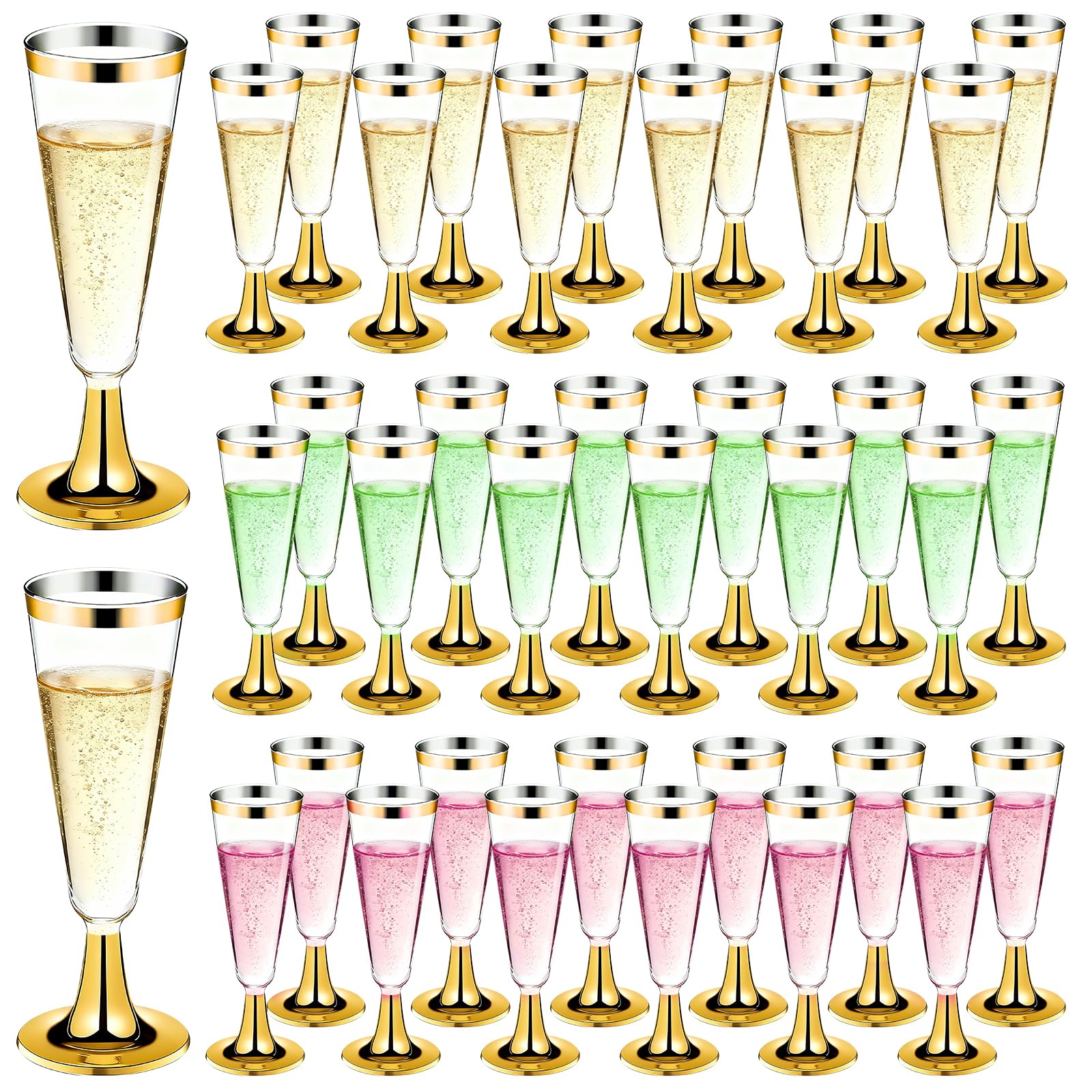 Disposable Champagne Flutes - 40 Pack -21