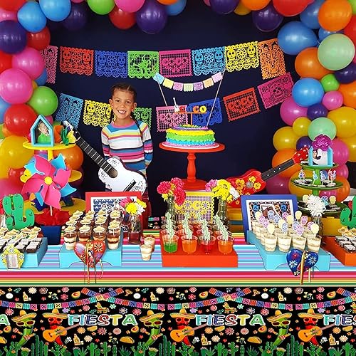 Miniatura 5 de PHOGARY 3 manteles de fiesta mexicana para decoración de fiestas mexicanas, mantel de chile, decoraciones de fiesta para fiesta, cumpleaños, noche
