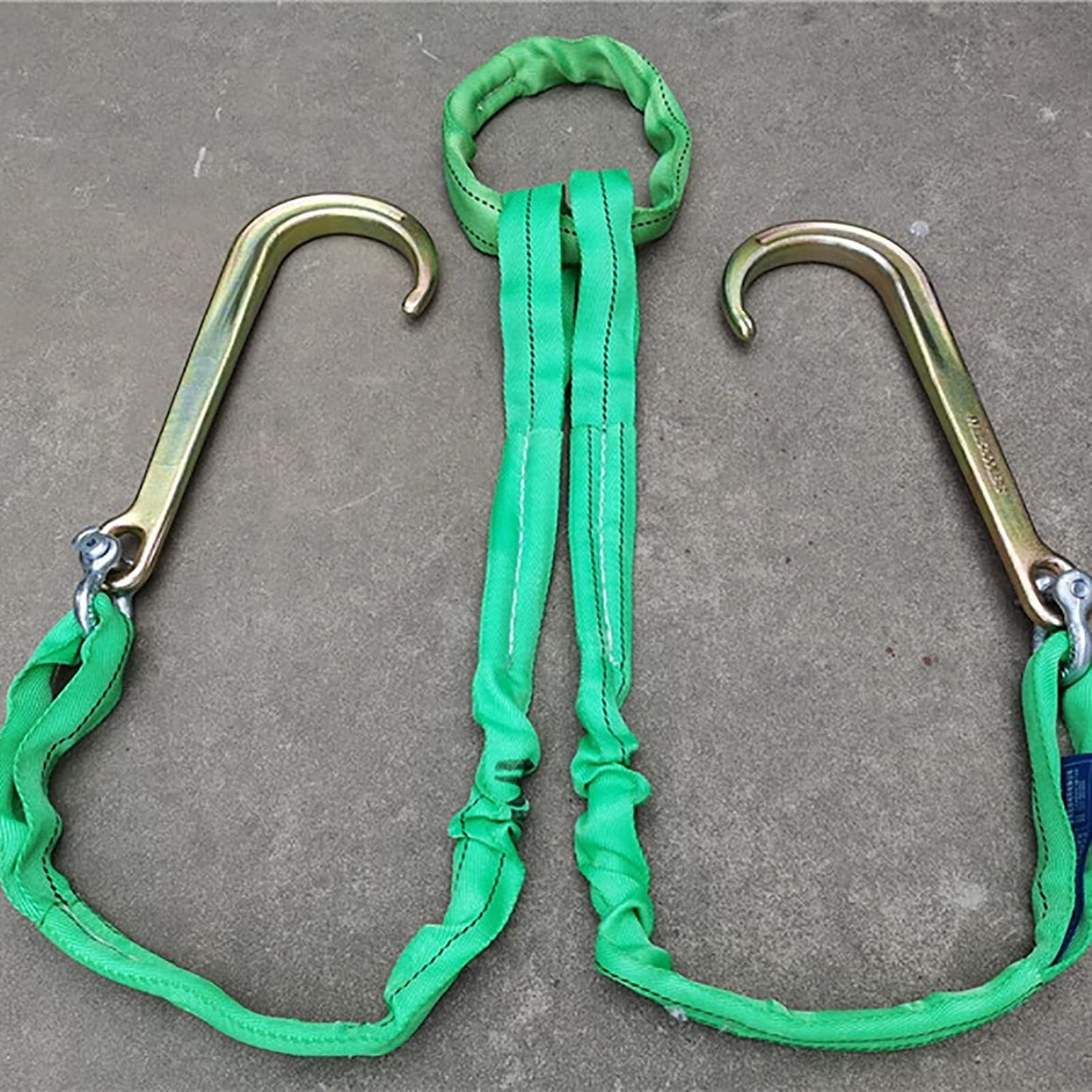 GUODDM Obstacle car 42 Inchs Long Shank J Hook Tow Chain, Heavy Duty Recovery Tow Chain, Towing Bridle With 15 Inch And 4 Inch J Hooks And Alloy T Hooks Breakdown car(4T)