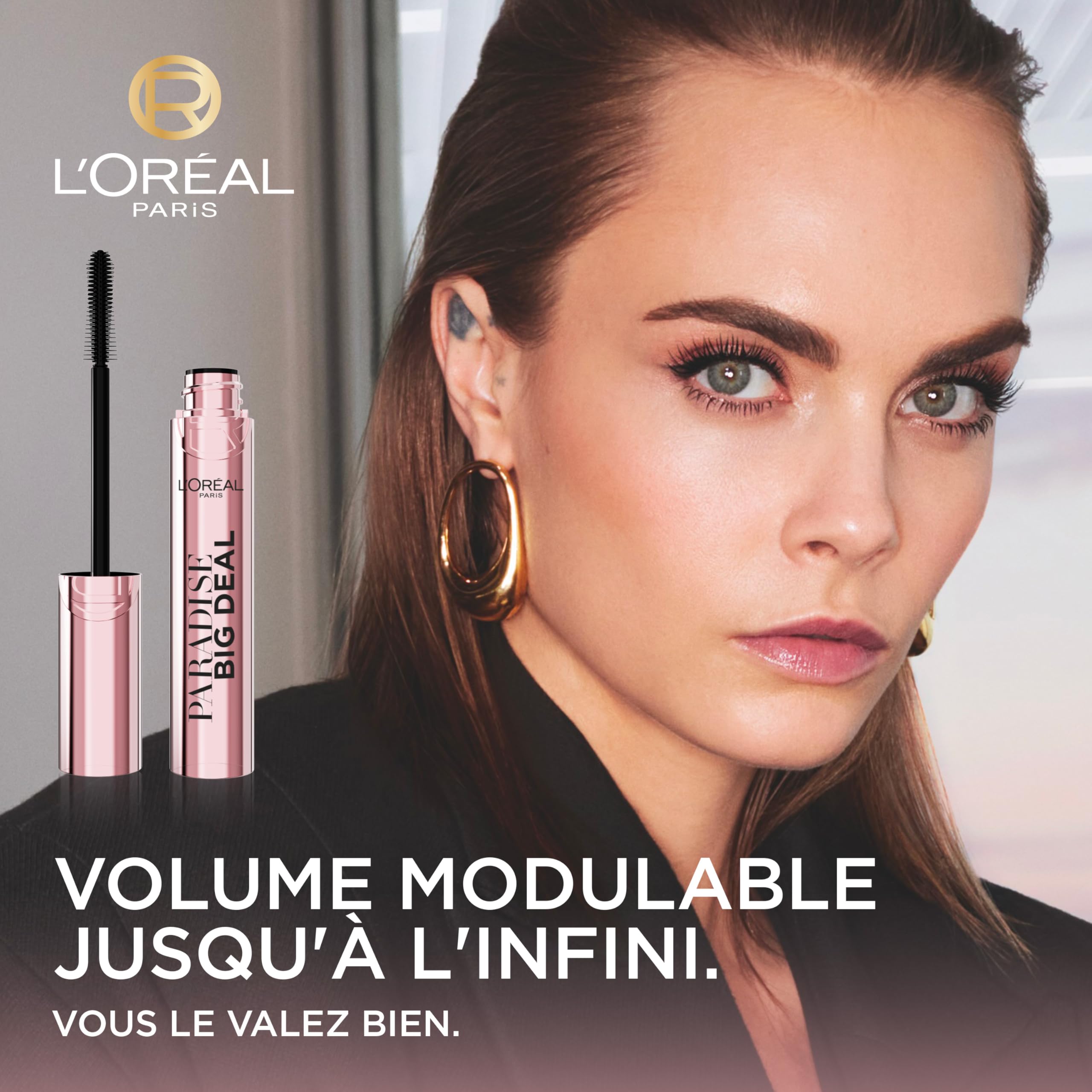 L'Oréal Paris - Coffret Maquillage Natural Glow - 4 produits - Mascara Big Deal, Enlumineur Lumi Glotion, Lumi Blush Liquide, Gloss Plump Ambition à l'Acide Hyaluronique