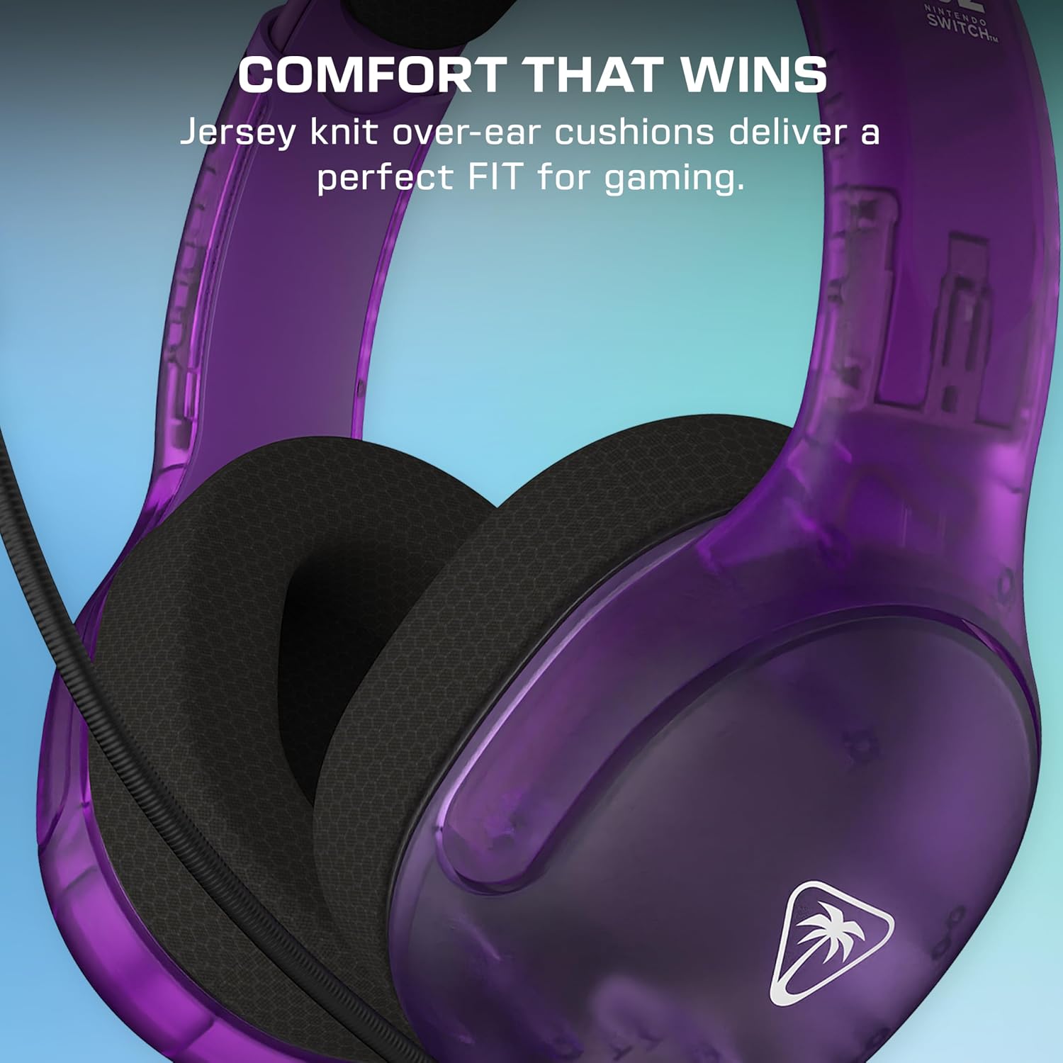 Turtle Beach Airlite Fit Auriculares con Cable para Juegos en Morado fantasmal con Licencia Oficial para Todos los Nintendo Switch: micrófono abatible y silenciable, Orejeras de Comodidad Superior 5