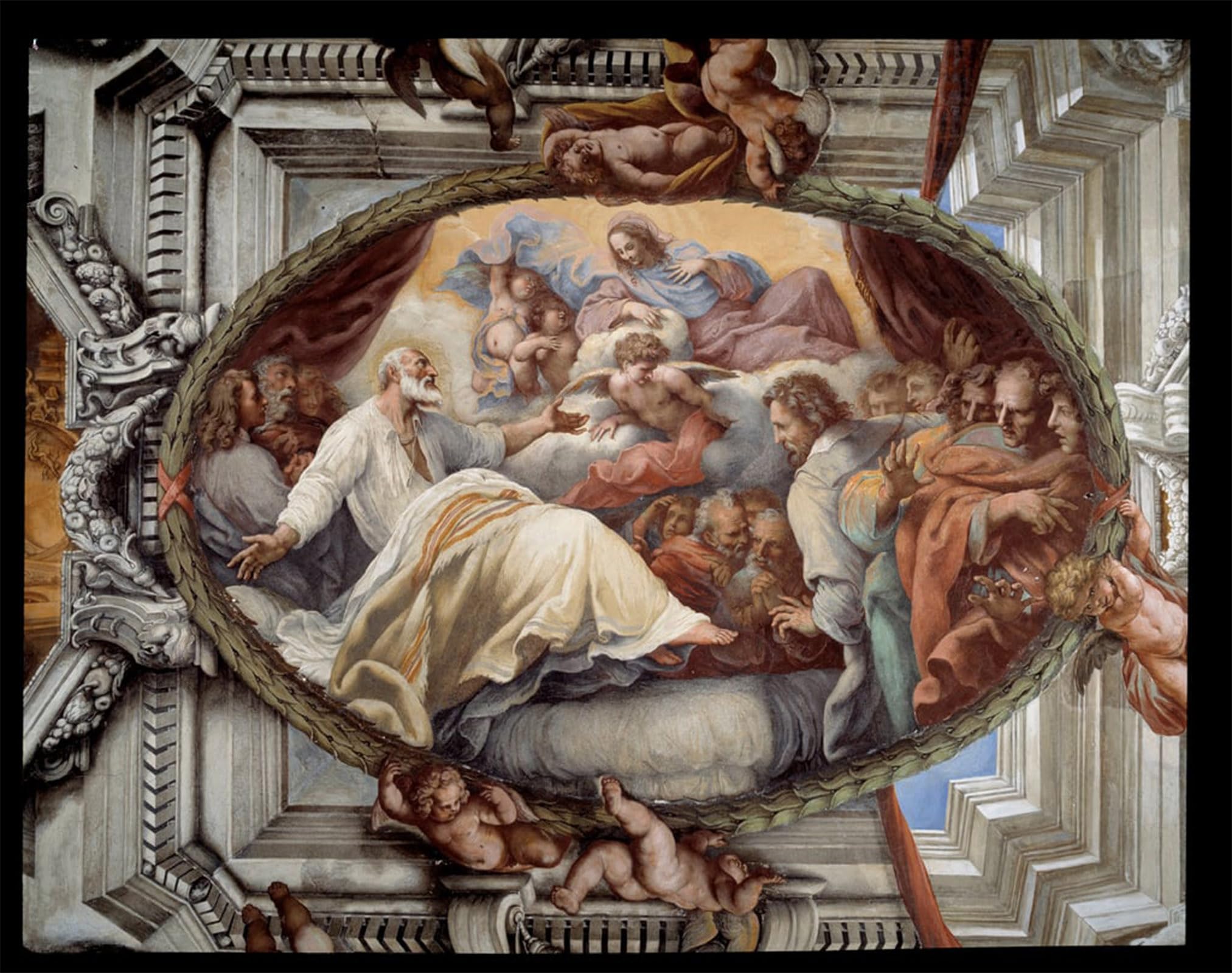 ARTXLXXBN Famous Art Print Poster Vintage Wall Art Recovering of St Philip After Apparition of the Virgin Fresco by Pietro Da Cortona Canvas Art Poster for Home Decor 60x90cm
