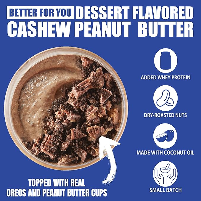 Fit Butters Cookies & Cream Peanut Butter Cup Cashew Peanut Butter miniatura 3