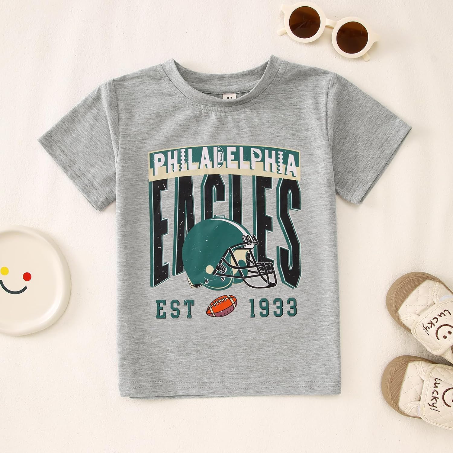 CM C&M WODRO Toddler Boy Girl Football T-Shirt Funny Football Team Shirt Game Day Outfit Kids Short Sleeve Sport Fans Tee Top - Image 5