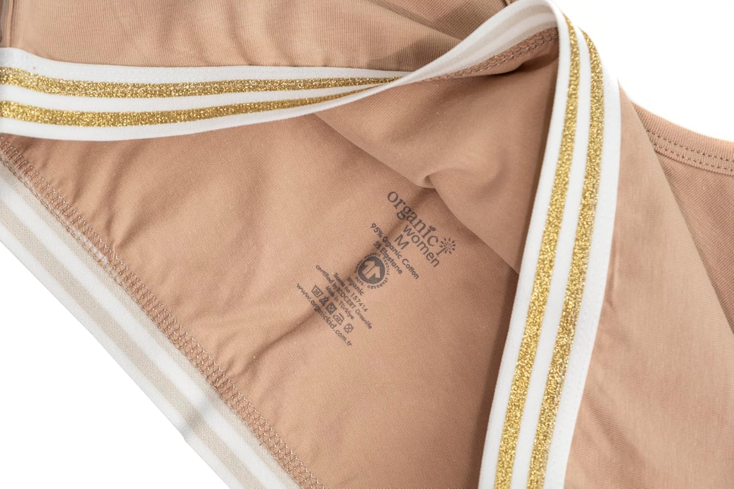 ORGANICKID Womens Organic Cotton Soft String Crop Top Bralette GOTS Certified Sports Bra - Image 7