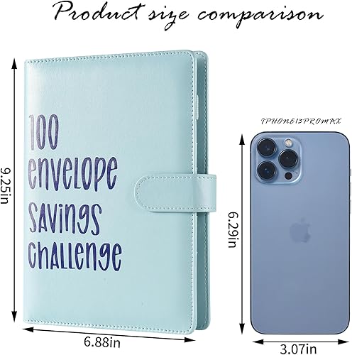 Miniatura 6 de Carpeta de presupuesto de 100 sobres para ahorro de desafío de presupuesto, libro para una manera fácil y divertida de ahorrar $5050 dólares.-BL