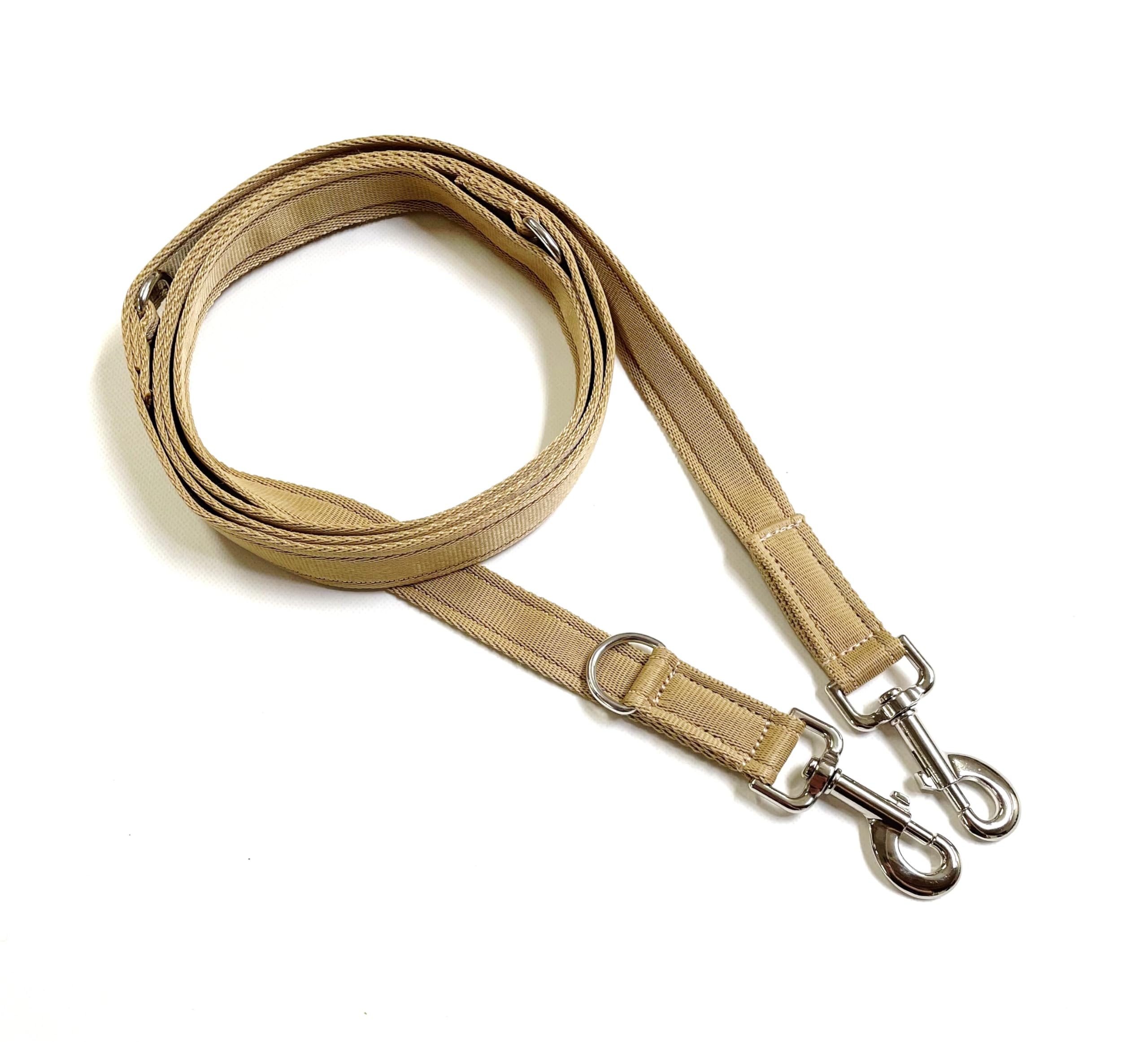 25mm Police Style Dog Training Leads Obedience Control Leash Multi-Functional Double Ended In Cushioned Webbing (Navy, 8ft (2.4m) Long) — image 1