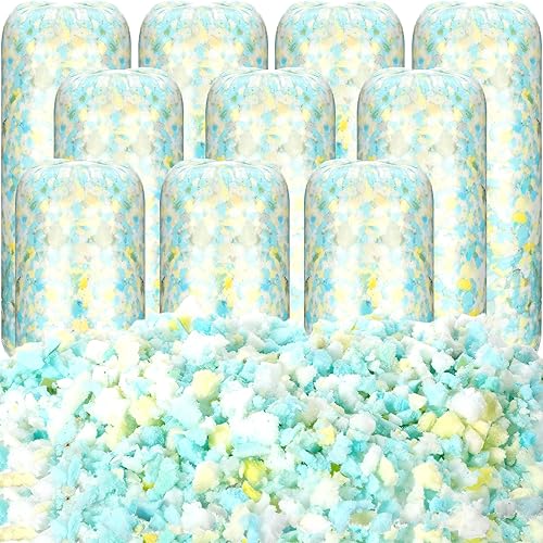 Miniatura 21 de Frienda Paquete de 4 bolsas de puf de 20 libras a granel, relleno de espuma viscoelástica triturada, relleno de animales de peluche para almohada,