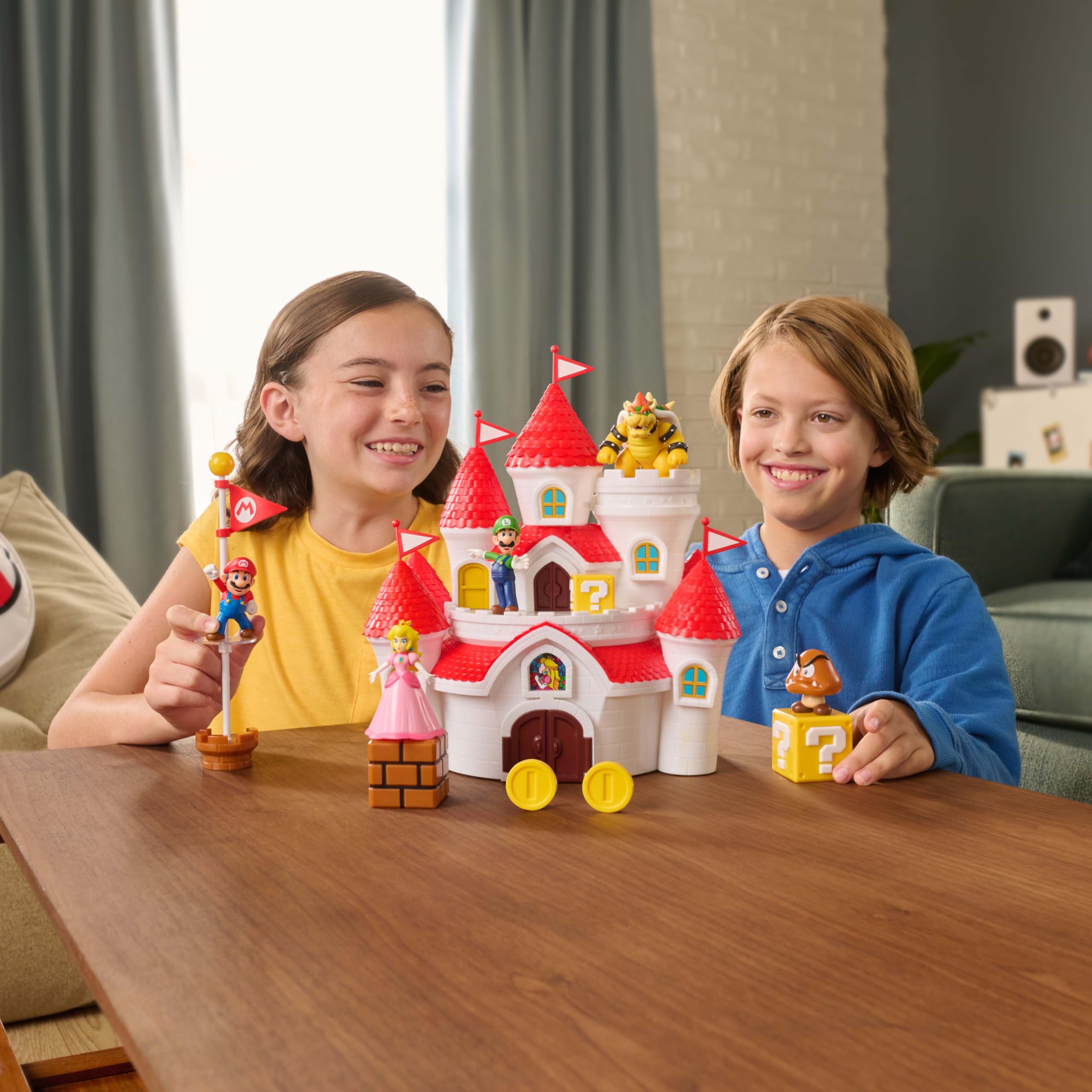 Nintendo Super Mario Deluxe Feature Spielset mit 5 Vinyl Figuren 6,5 cm