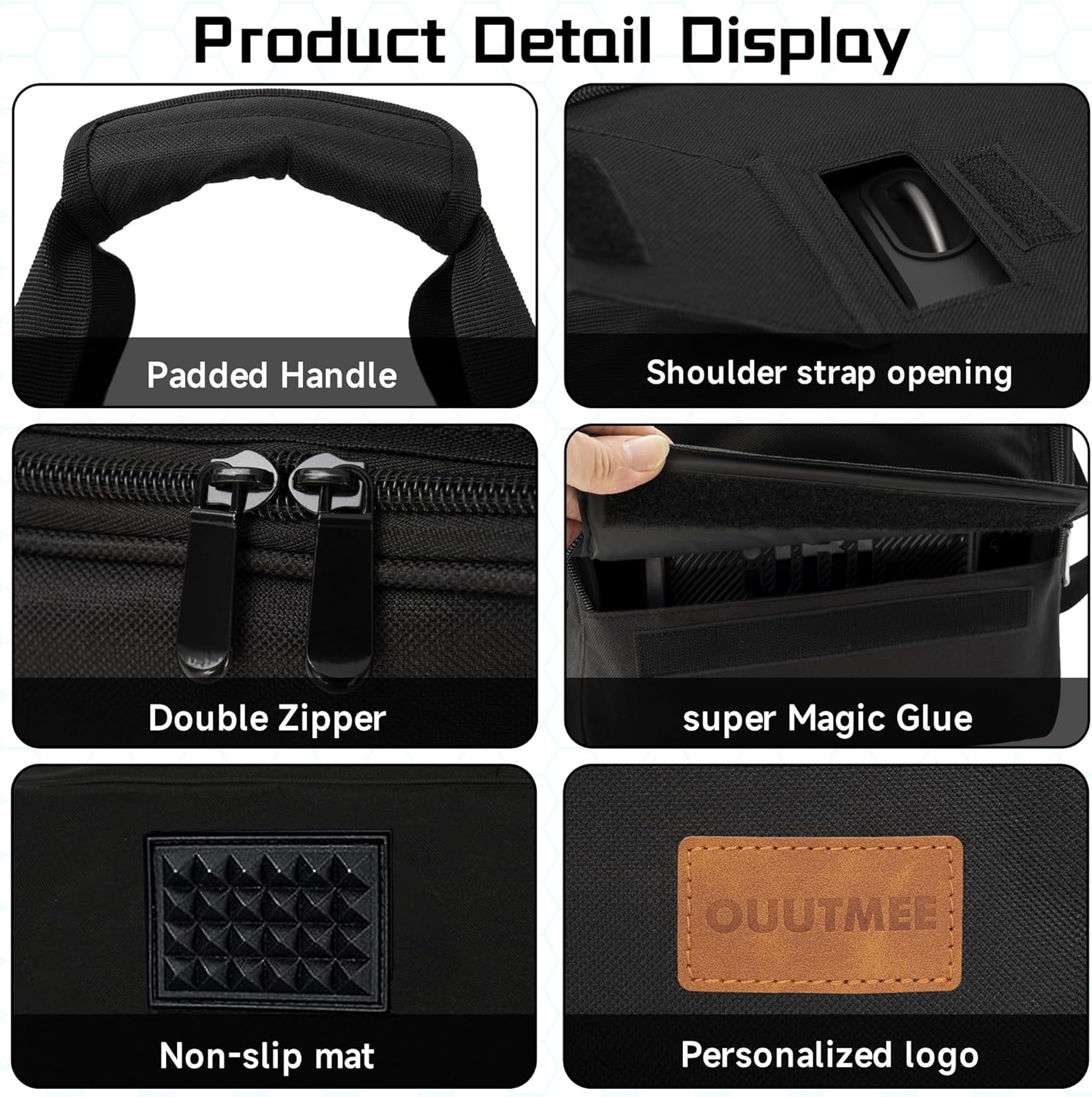 21.2''10.2''9.8'' Tote Speaker Bag Compatible with JBL PartyBox On The Go/Go 2, Protable Carrying Case Fits for JBL PartyBox On-The-Go Essential/Boombox 4 Storage Case (No Shoulder Strap) - Image 4