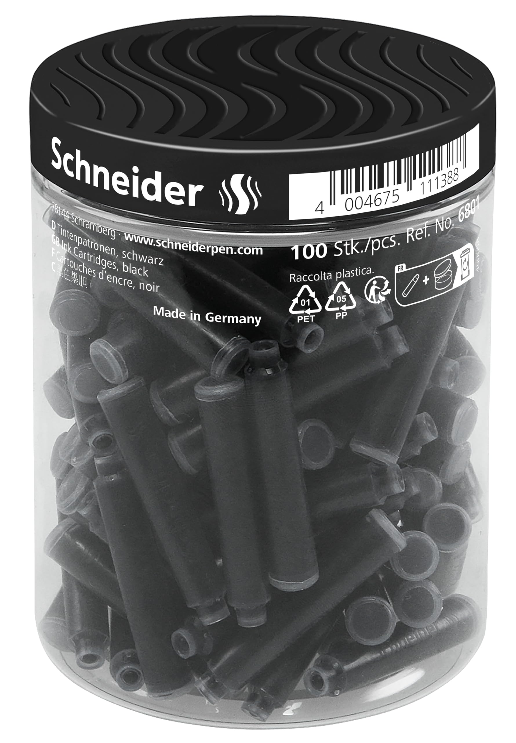 Schneider Cartuccia Inchiostro Nero 100 Pezzi Set