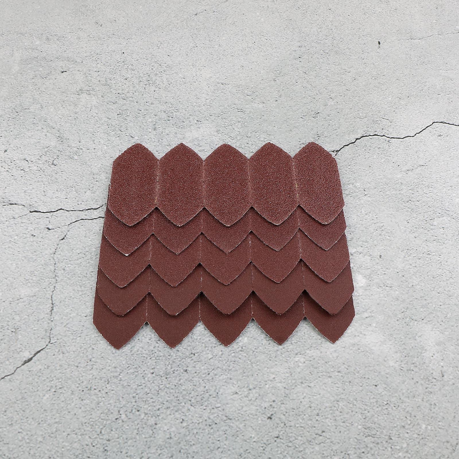 EMSea 50pcs Hojas Lija para Ratón P40 P80 P120 P180 P240 Óxido de Aluminio Rojo 145x39mm Compatible con BLACK & DECKER KA260GTK Lijadora de Dedo para Ratón