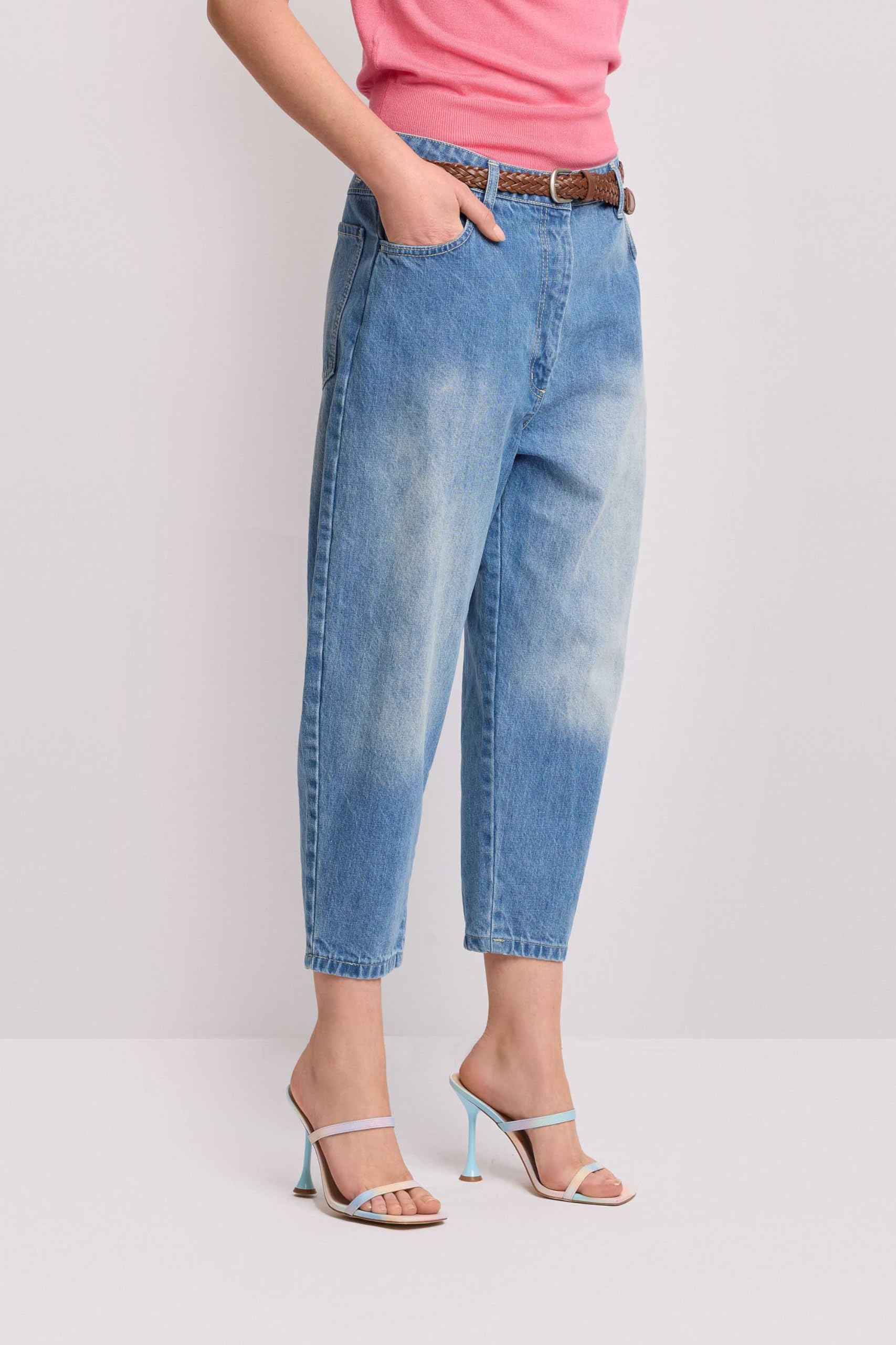 Kocca - Spodnie z bawełnianego denimu dla kobiet, model: P26PPD8383ABUN0000
