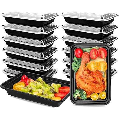 Moretoes 16oz Meal Prep Containers with Lids: Convenient and Leak-Proof Food Storage