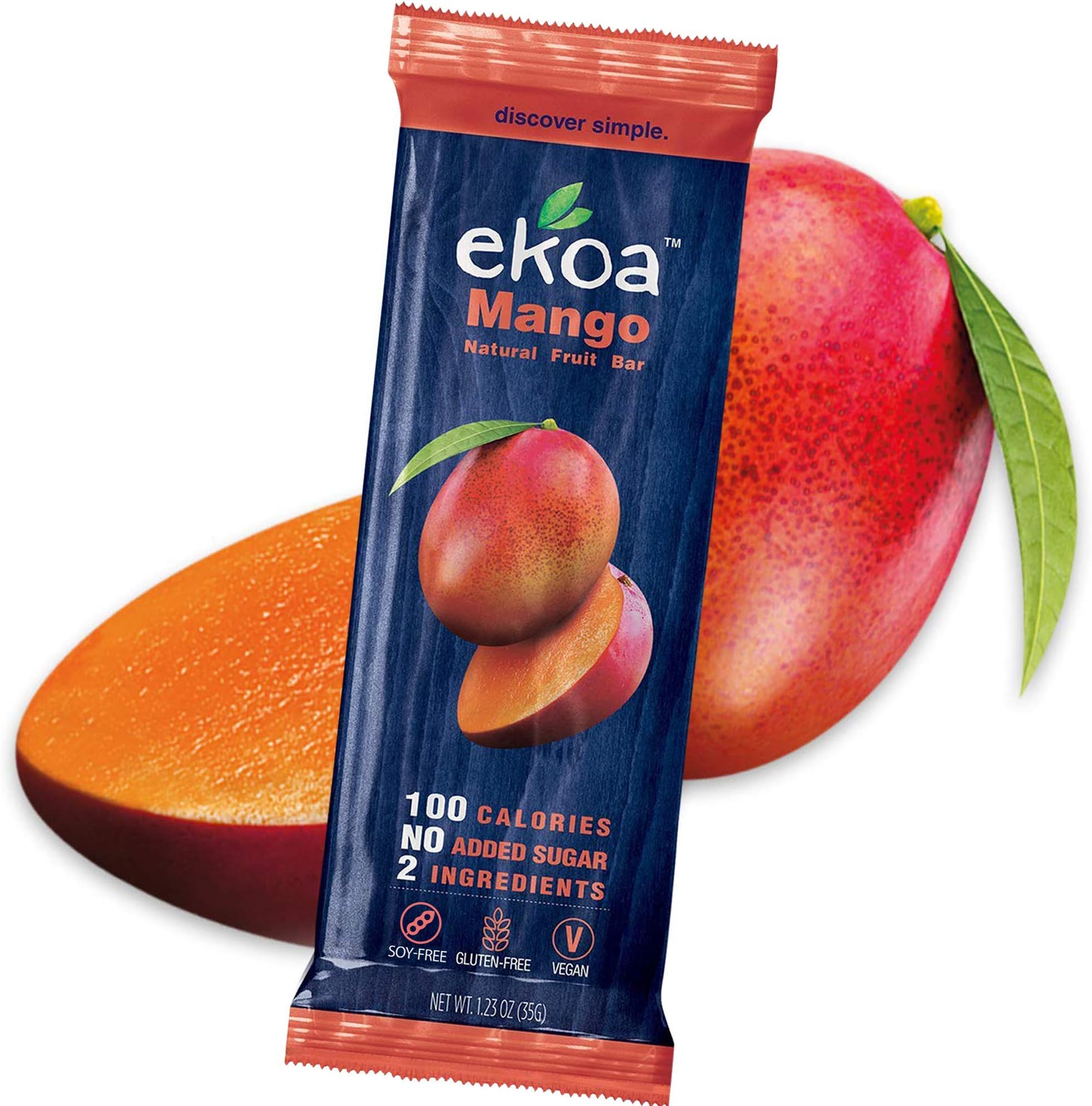 Dried Mango Fruit Bars - Healthy Kids Snacks - Vegan Snacks - Gluten Free Snacks - Low Calorie Snacks for Adults - Healthy Fruit Snacks For Kids - Paleo Snacks - Dried Fruit Snacks - 12 Pack