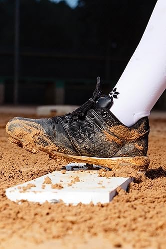 Miniatura 8 de RIP-IT Zapatos de sóftbol para niñas, zapatos de sóftbol con diamantes para niñas, tallas 1-6