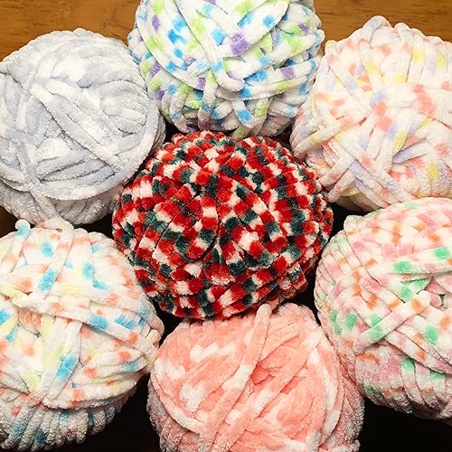 Miniatura 2 de Velvet Colors 10204 - Manta de felpilla Amigurumi, para ganchillo y tejer, súper voluminosa, 3 x 3.53 oz (3 x 131 yardas)