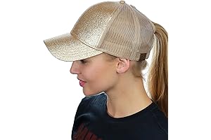 Limited Edition Gold Caps with Sparkling Mesh Panelling