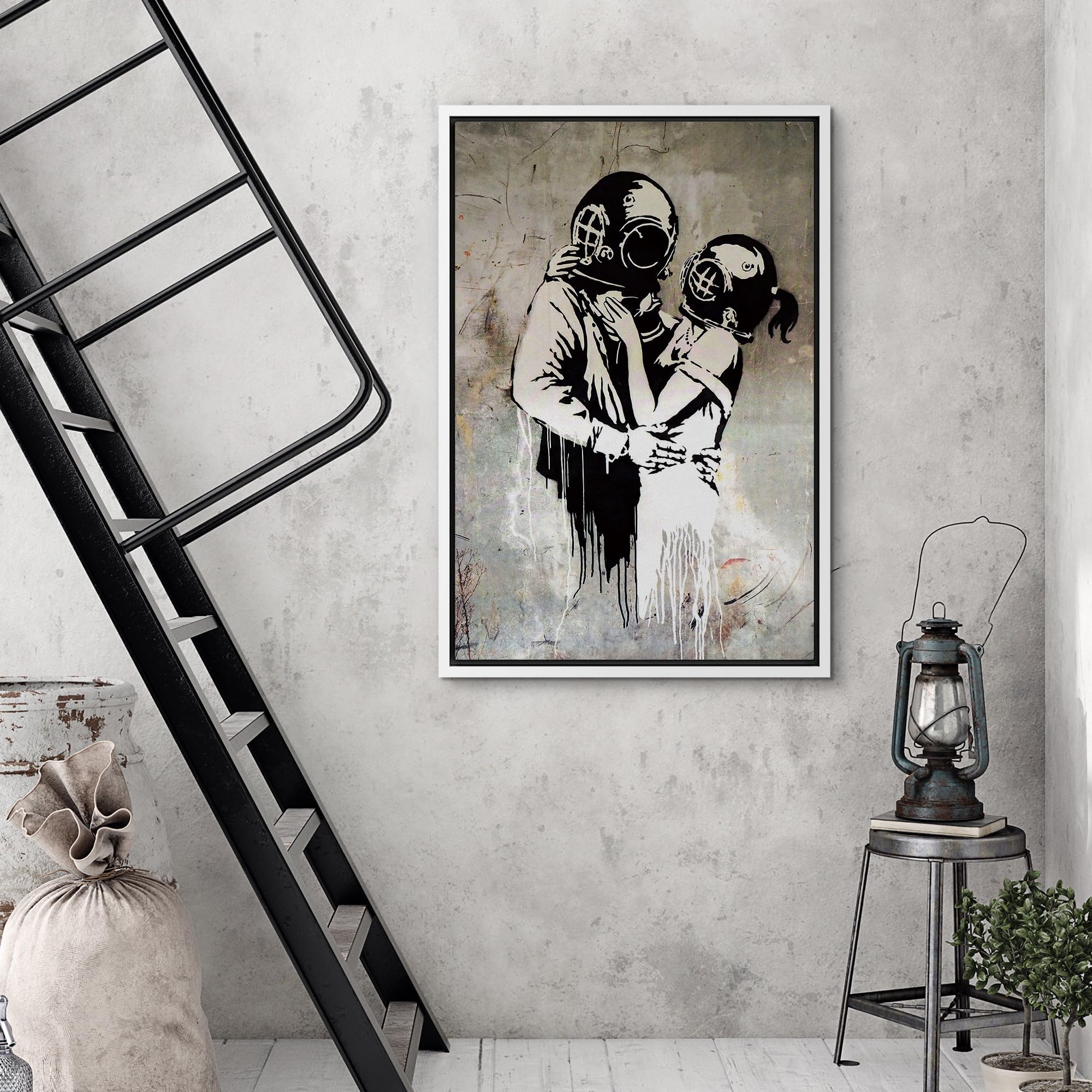Amazon.com: wall26 Framed Canvas Print Wall Art Banksy British