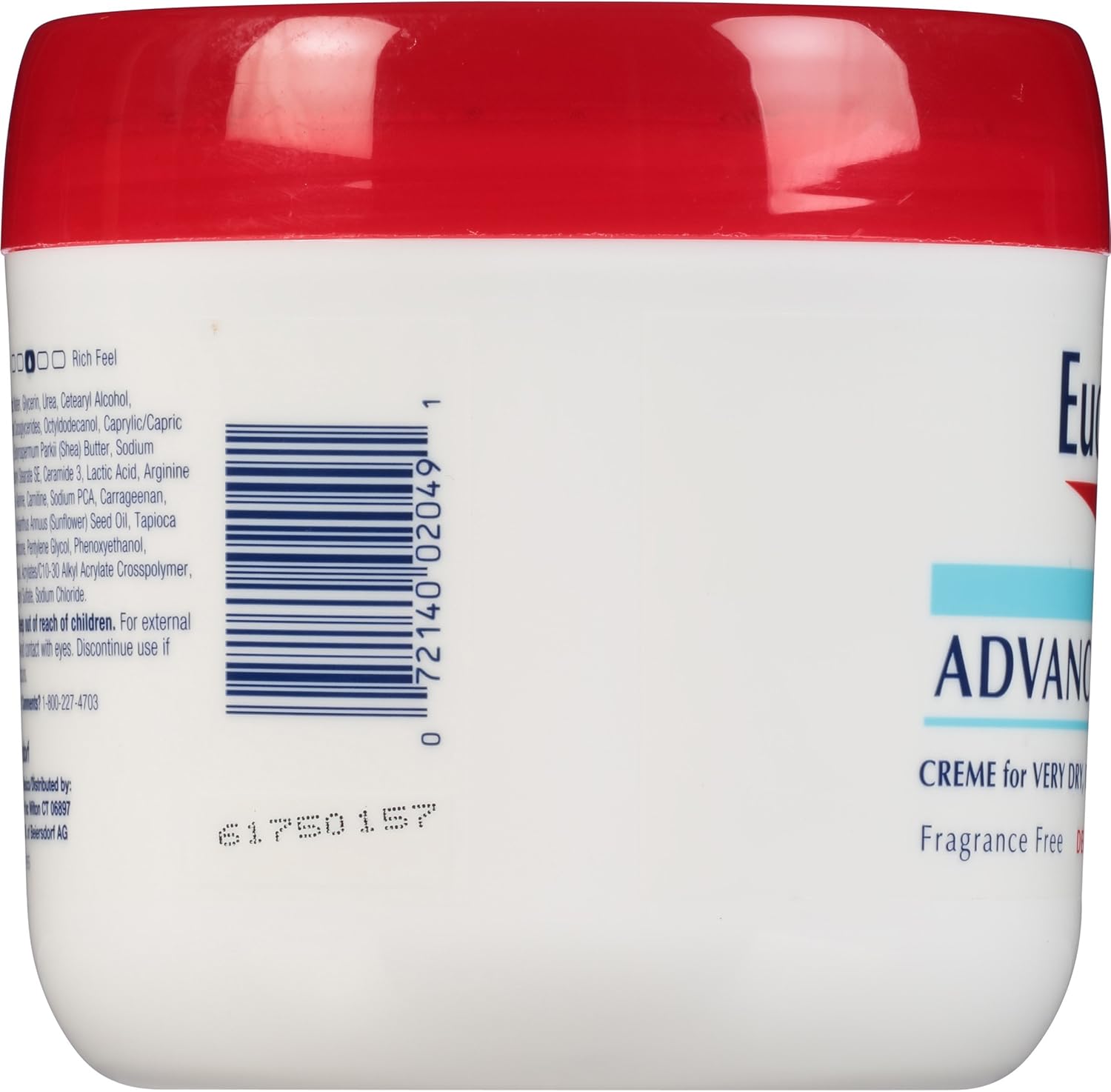 Eucerin Advanced Repair Cream - Fragrance Free, Full Body Lotion for Very Dry Skin - 16 oz. Jar