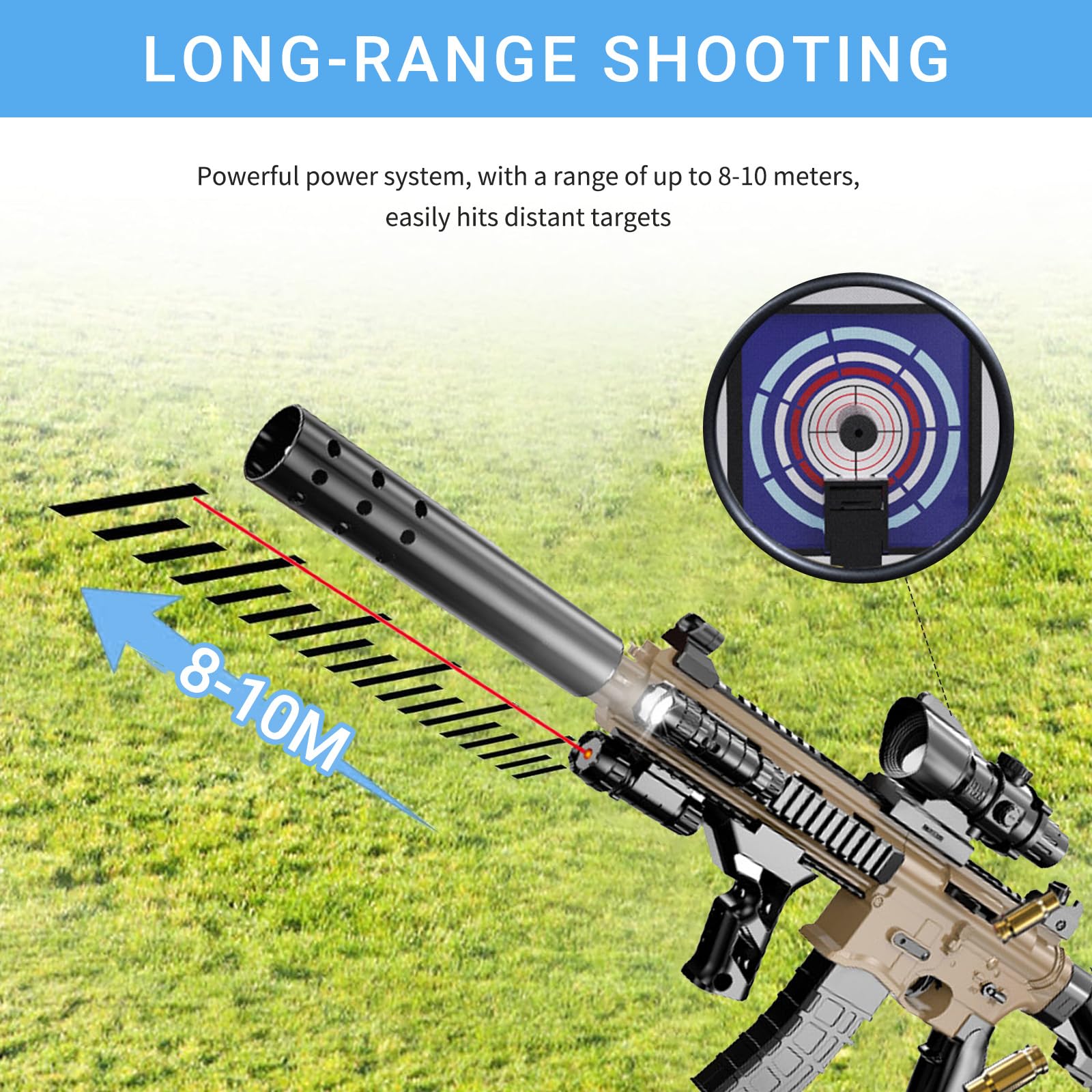 Pistolet Jouet avec balles Souples,Pistolet à Balle Molle,Mousse Jouet Blaster,Blaster en Mousse Souple,l'entraînement en Sécurité ou au Jeu,pour 14 +
