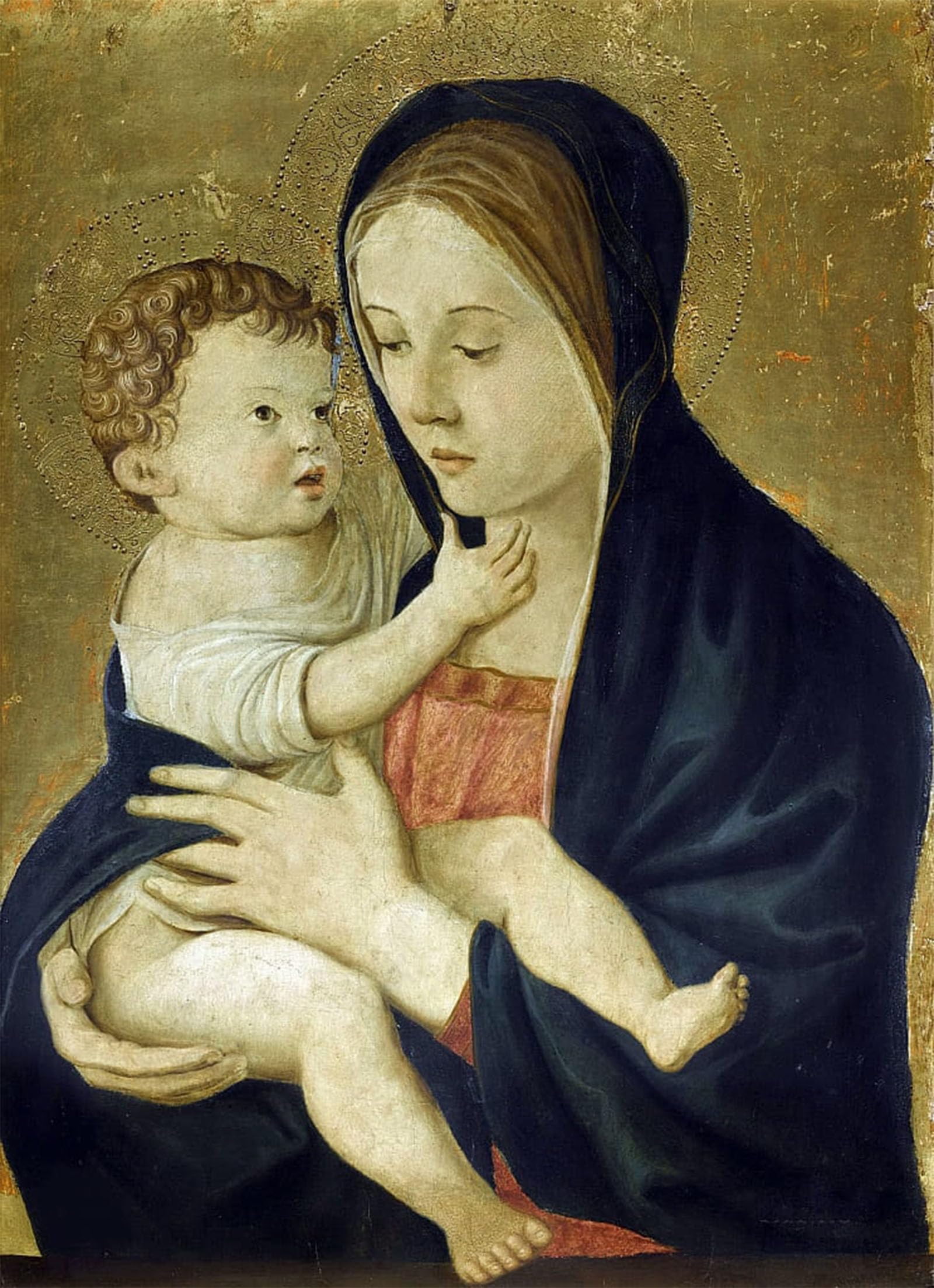 RZHRHJES Retro Picture Portrait Oil Painting Modern Wall Artwork the Virgin and Child by famous artist Canvas Poster for Home Decor 60x90cm