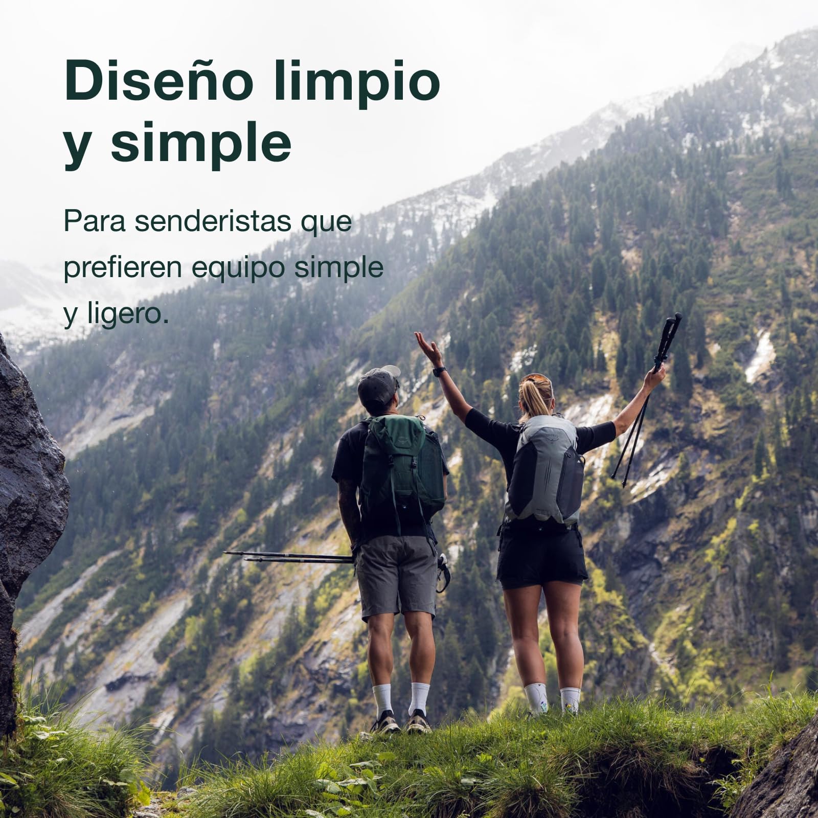 Osprey Hikelite LT Mochila de senderismo unisex, 16L, Tundra Green