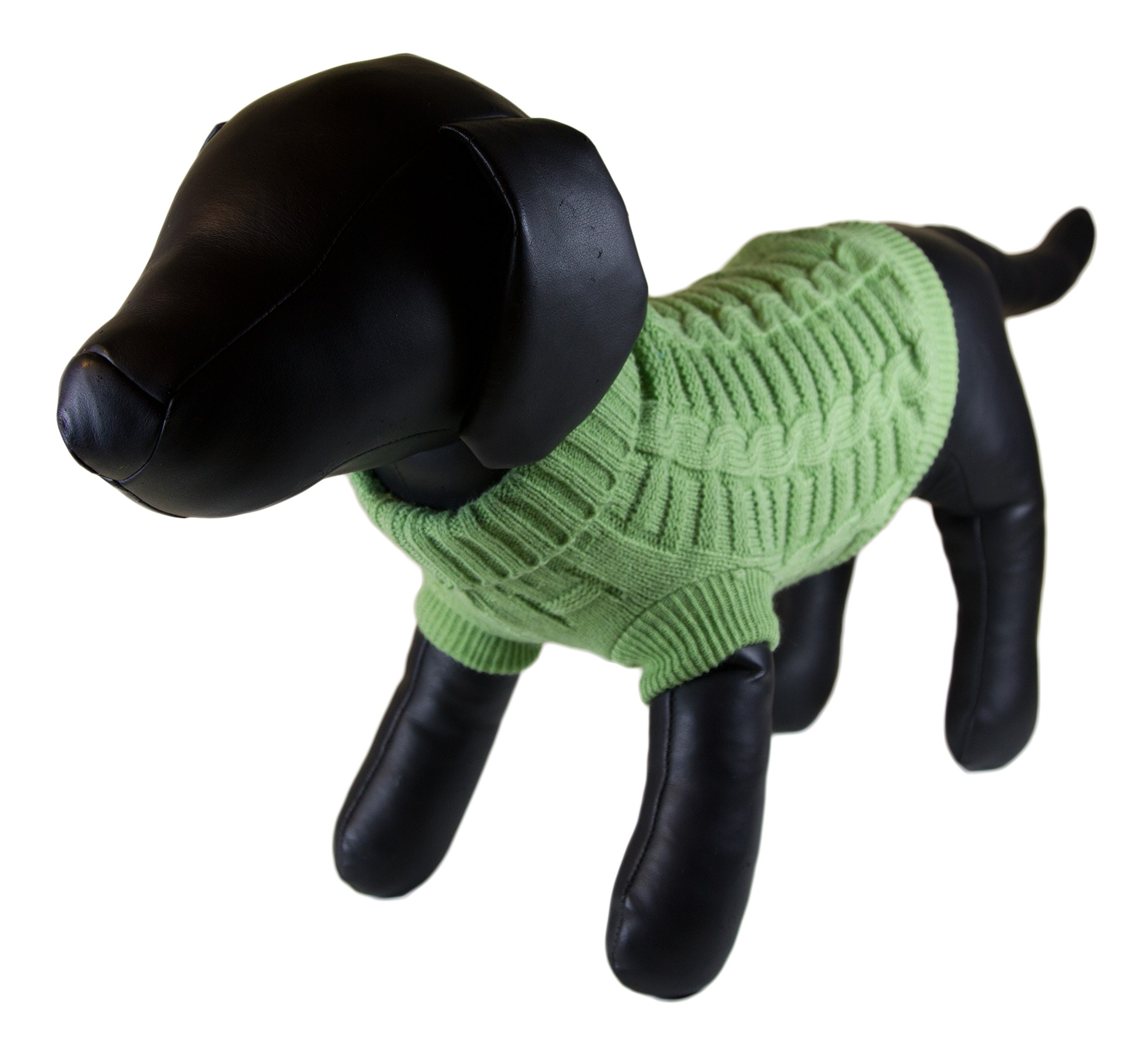 Pull col roulé en laine grande taille vert pour homme