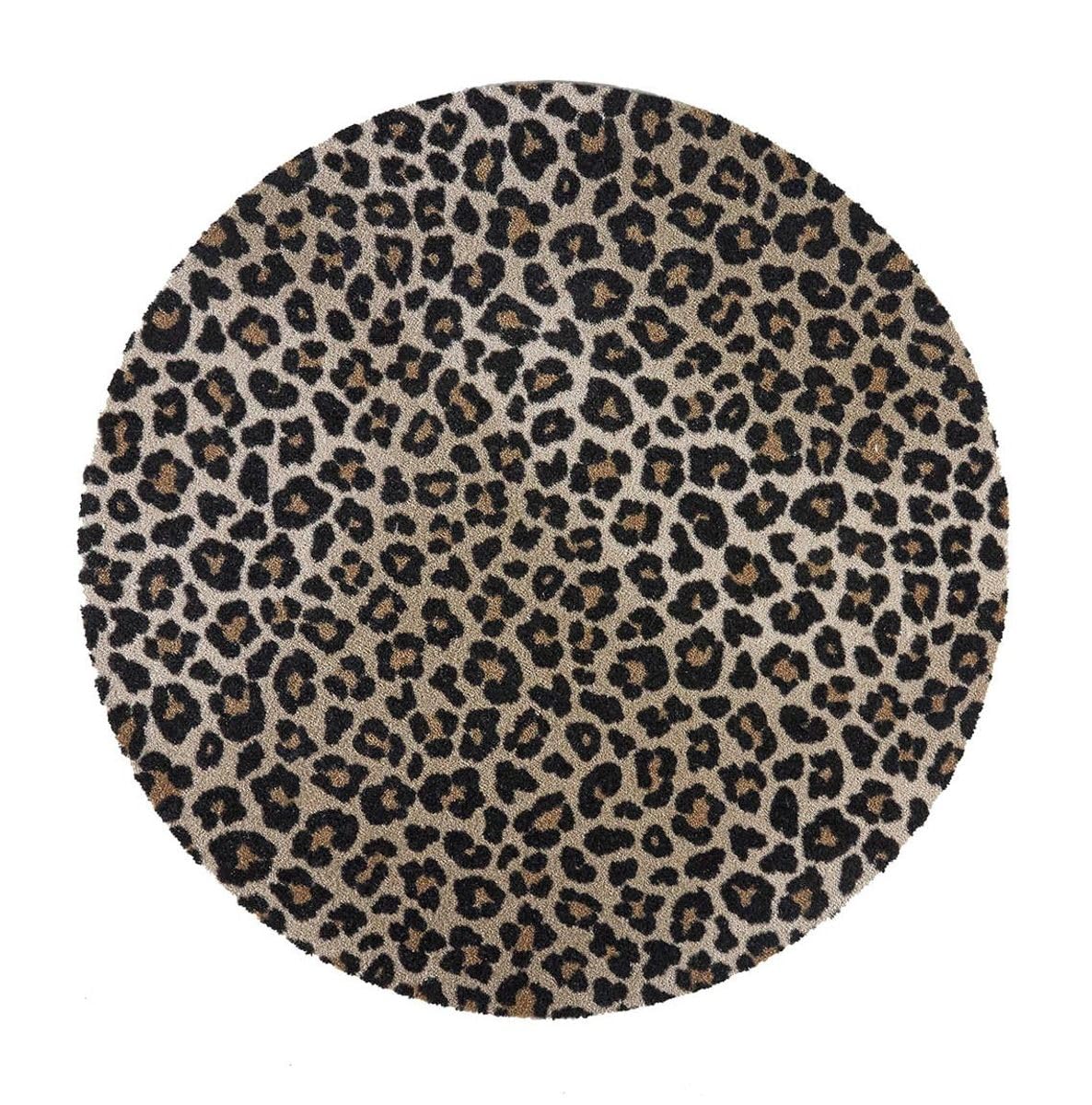 MD Entree Eingangsmatte Teppichmatte Küchenmatte Küchenteppich Läufer Teppich Fußmatte Küchenvorleger Matte Wohnraummatte, Größe:Ø 100 cm, Motiv:Safari beige