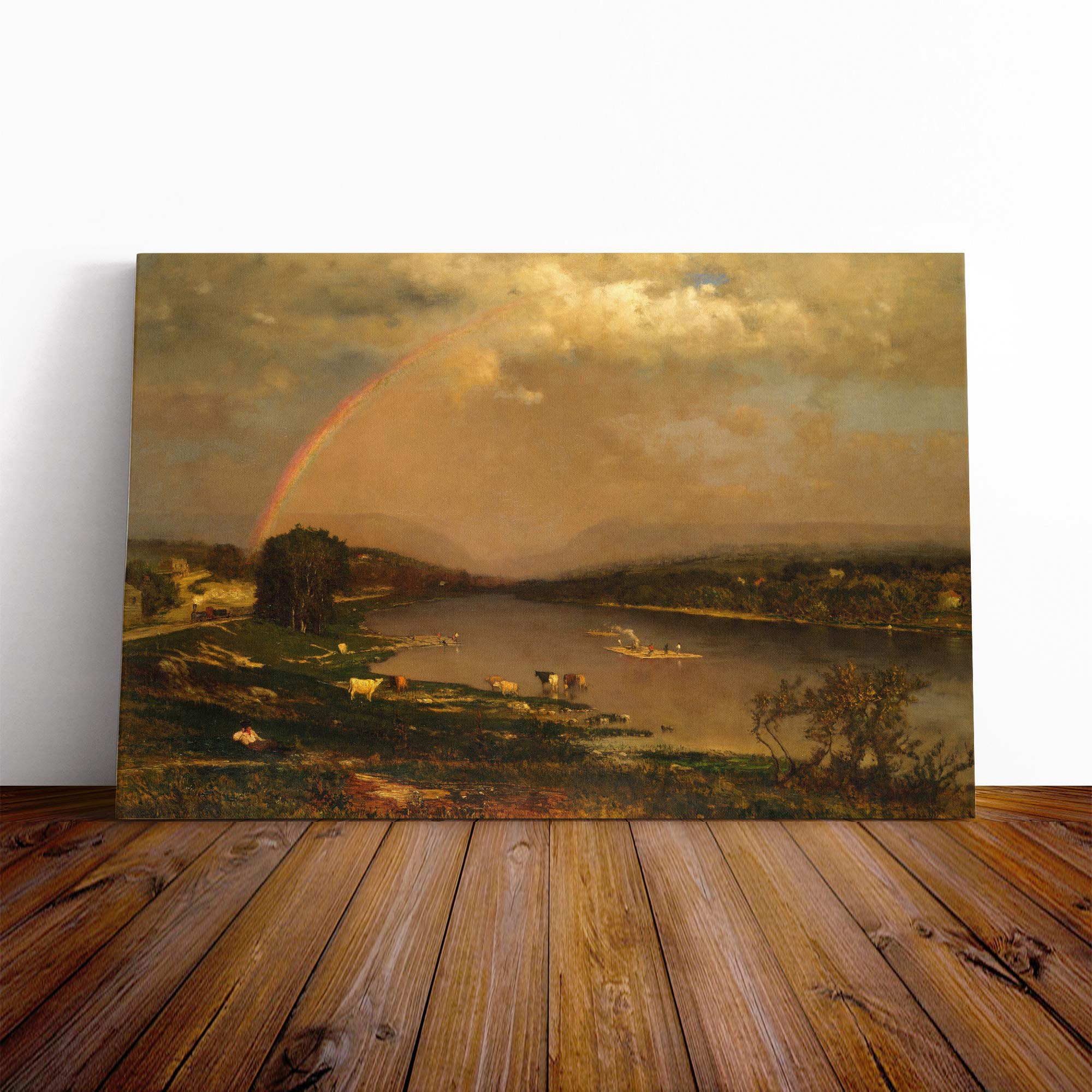 George Innes Landscape (4) Canvas Print | Gallery Wrapped 30mm Frame Wall Art | 30x20 inches | Ready to Hang | Modern Landscape Picture | Living Room Bedroom Lounge Office