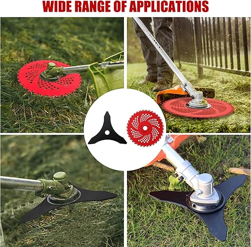 Miniatura 7 de Gashwer Cortador de cepillo de acero al carbono de 10 x 3 dientes y cuchillas con punta de carburo de 9 x 36 dientes con kit de adaptador universal