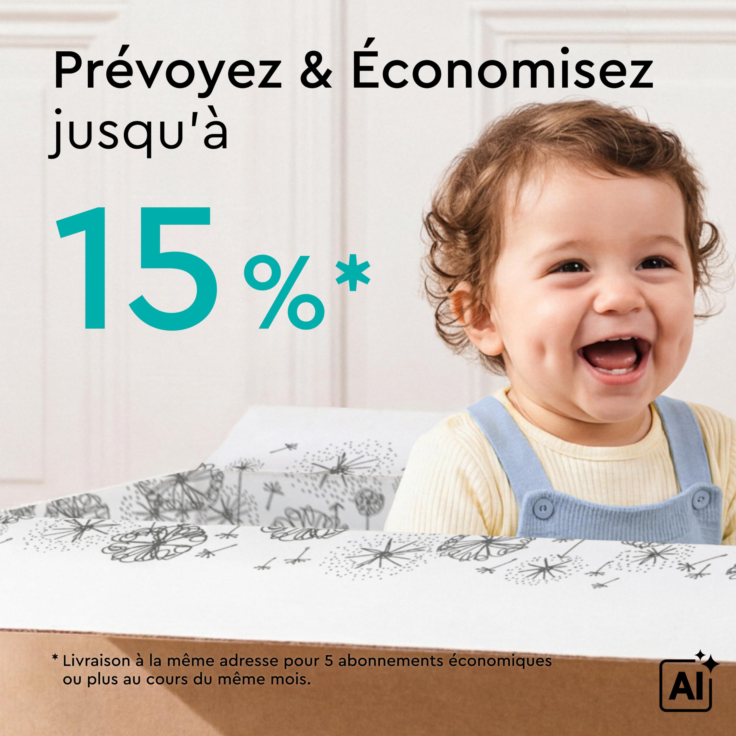 Lingettes avec prébiotiques LILLYDOO, 600 unités (10x60), renforcent la barrière naturelle de la peau, tissu 100% sans plastique, douces et sans parfum, testées dermatologiquement