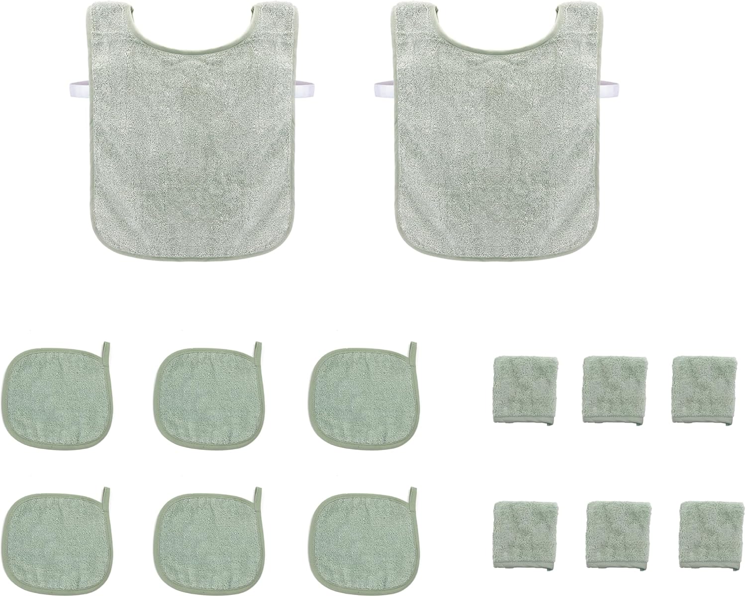 Montessori Cotton Toweling Aprons, Hand Towels, Hand Mitts, 14-Piece Set, Child Size