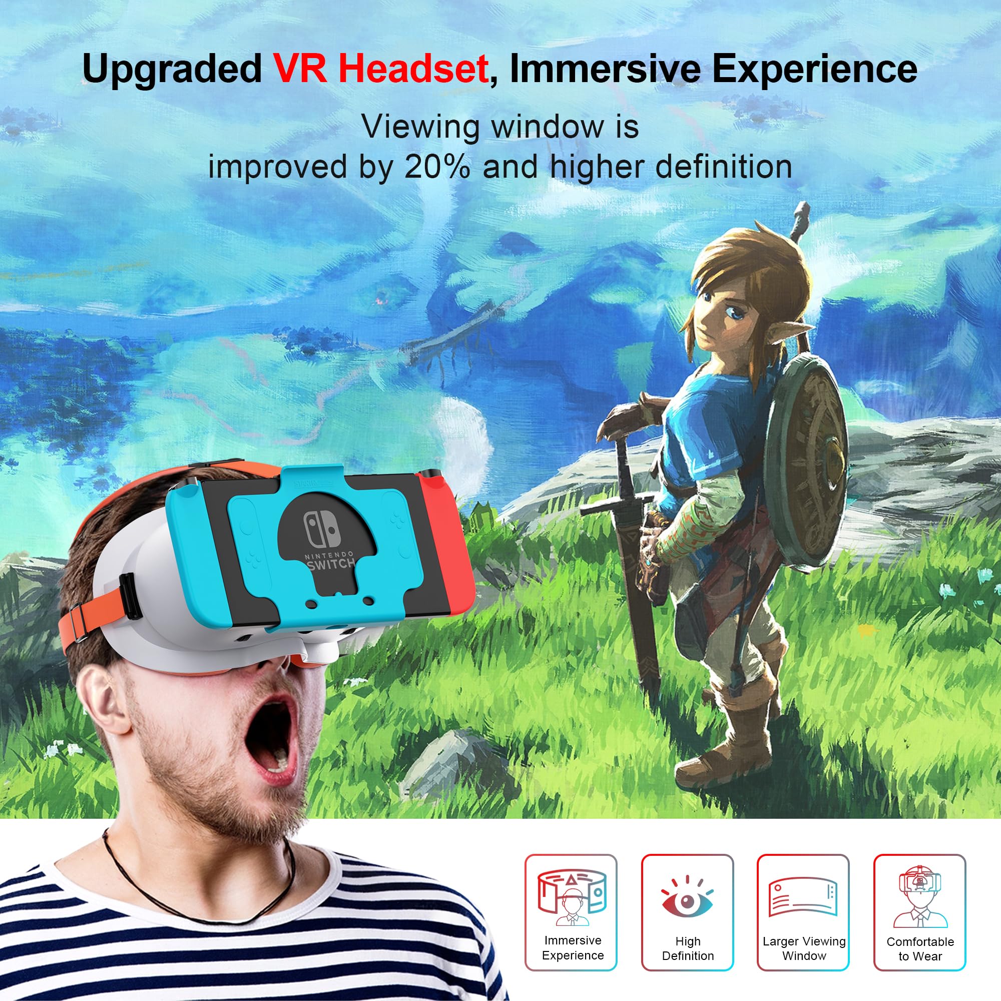 Amazon.com: VR Headset for Nintendo Switch & Switch OLED, Upgraded