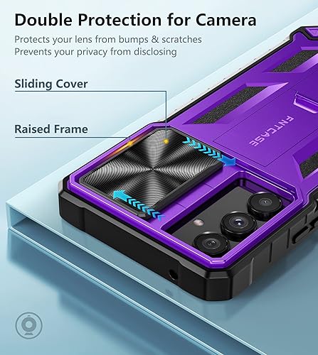 Miniatura 2 de FNTCASE Funda para Samsung Galaxy A54-5G protección de grado militar a prueba de caídas con soporte  Goma texturizada protectora resistente a prueba