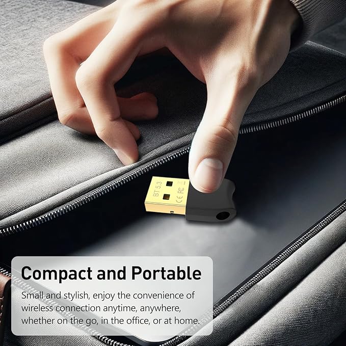 Adaptador Bluetooth 5.3 USB para PC, Plug & Play Windows 11/10 miniatura 6