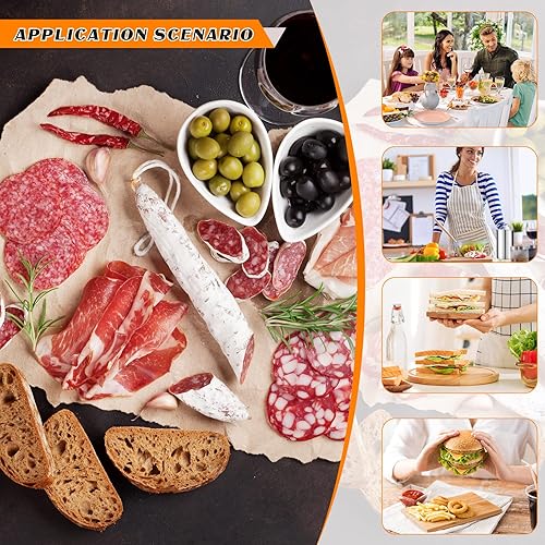 Miniatura 5 de Skylety 2 piezas de prensa de carne, máquina de prensa de jamón de acero inoxidable con termómetro, sandwich, prensa de carne, tocino, jamón para