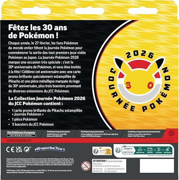 Pokémon : Collection Journée 2026 (1 Carte Promo Brillante, 1 pièce et 3 boosters) - 3