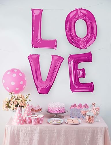 Miniatura 3 de Anagram Letra K Globo de papel de aluminio rosa, 34 pulgadas