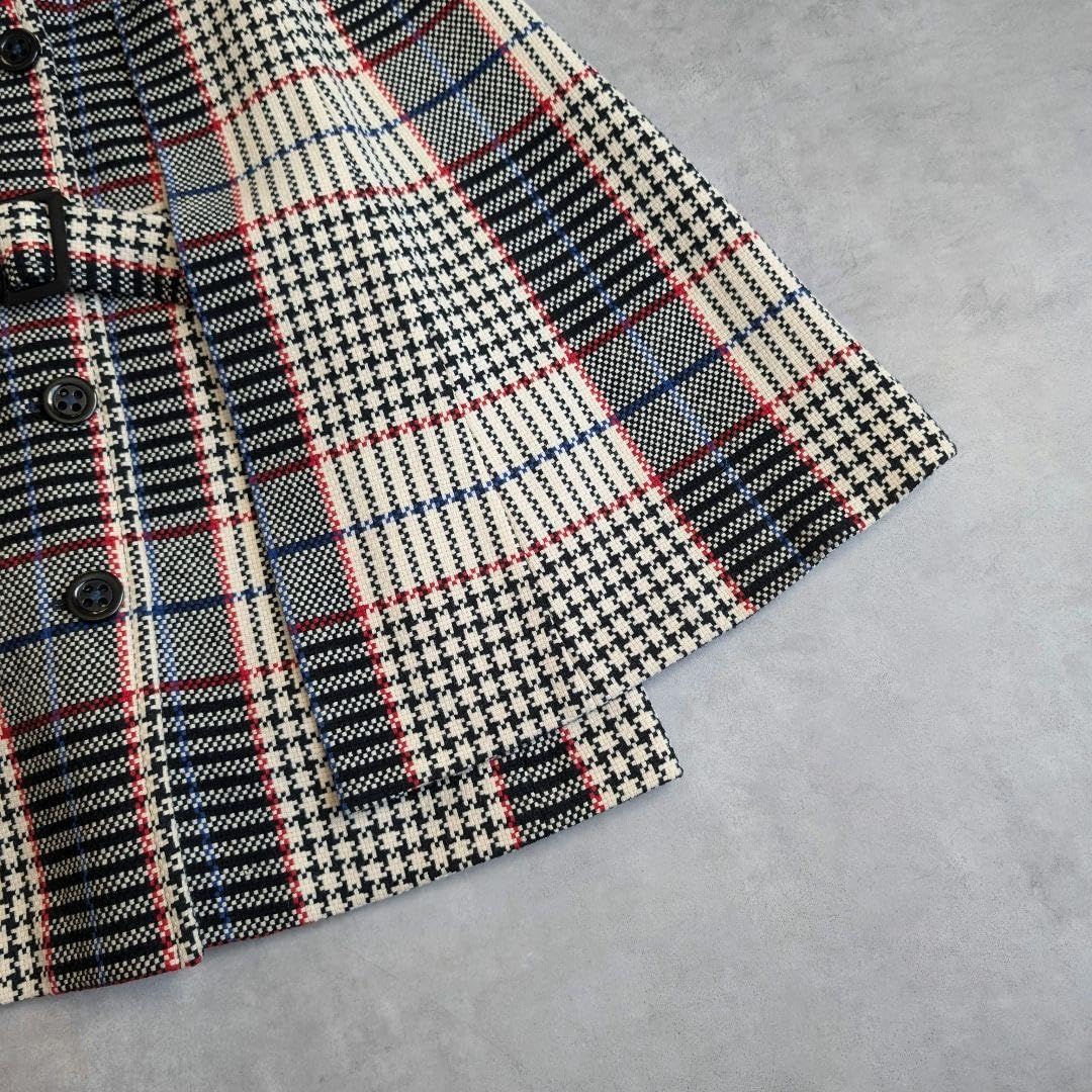 Lois CRAYON チェック ポンチョ ロイスクレヨン ファー サイズM - WWW