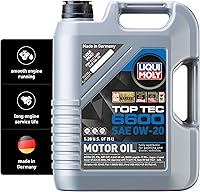 Liqui Moly Top Tec 6600 0W-20 Fully Synthetic Engine Oil 5L - BMW Longlife-17 FE+ Approved Low Friction Formula