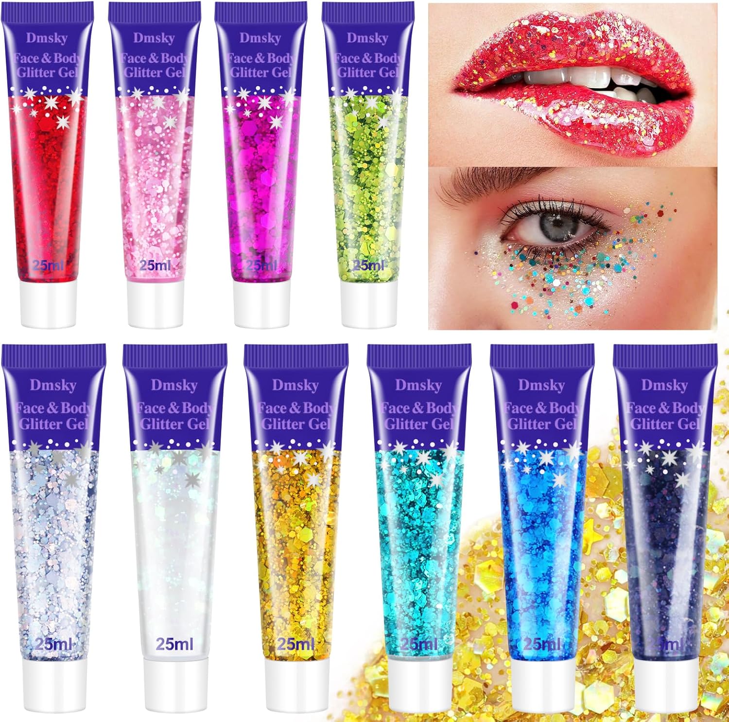Body Glitter Hair Glitter Face Paint Sparkles Makeup Gel