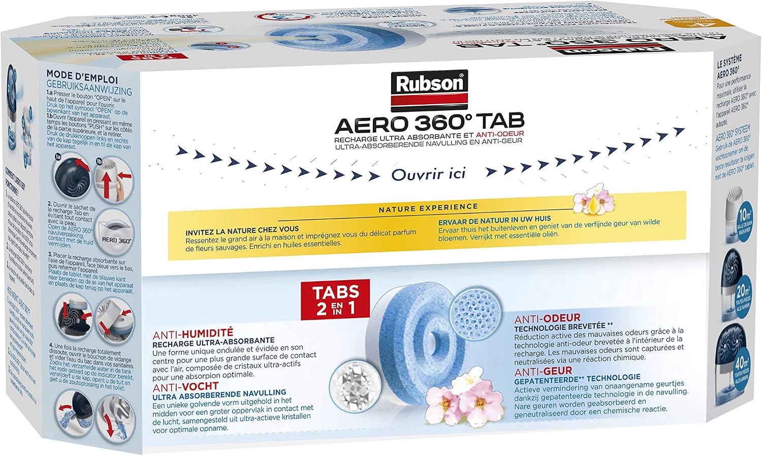 Rubson Aero 360° Dehumidifier Refills, Wild Flowers