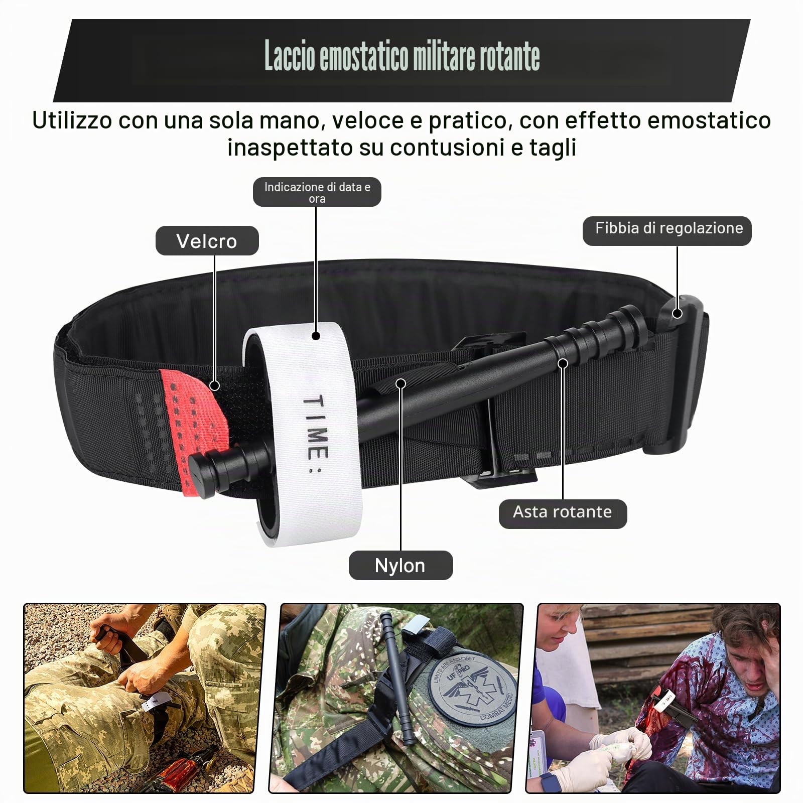 Kit di Pronto Soccorso Militare, 46PCS Borsa di Pronto Soccorso, Kit di Primo Soccorso per Esterni, Trauma First Aid Kit per auto, Casa, Viaggi, Campeggio all'aperto, Escursionismo